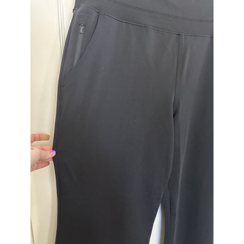 Athleta Black Venice Flare Pant Large High Rise Work Travel UPF 50 Casual Pocket - Picture 10 of 13